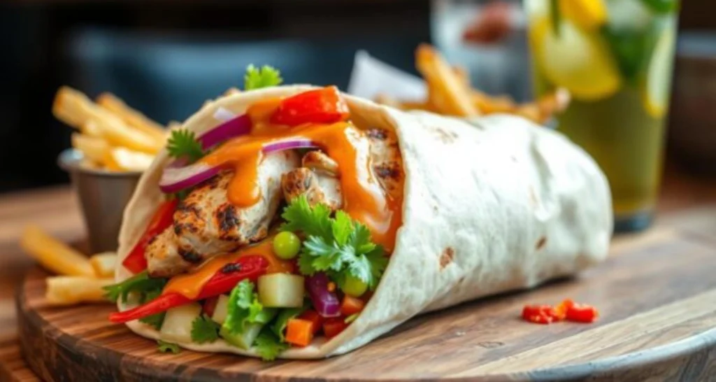 grilled chicken wrap